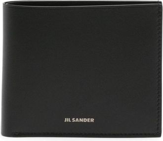Jil Sander Black Logo leather wallet