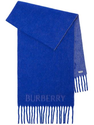 Burberry Foulard con stampa Equestrian Knight - Blu