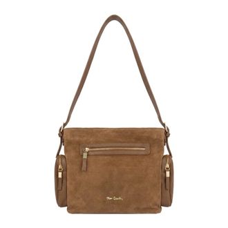 Pierre Cardin Leren Schoudertas - Dames - Tassen - Bruin - Maat: ONE Size Leer