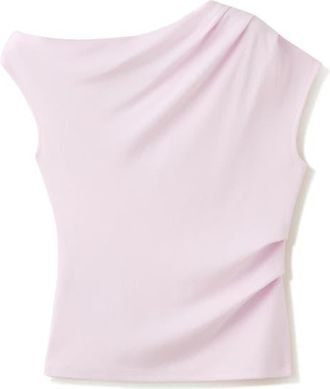 Mango Ruched One-Shoulder Top in Pink at Nordstrom, Size X-Small