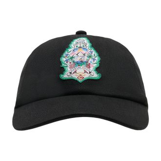 Casablanca A-HAT-002-03 Logo-Embroidered Cotton Baseball Cap - Black