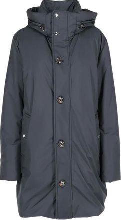 Moorer Iury hooded coat - men - Polyamide/Polyamide/Goose Down - 52 - Blue