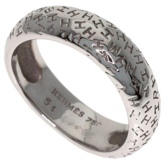 Herm&egrave;s White Gold (18K) Band Ring (Pre-Owned)