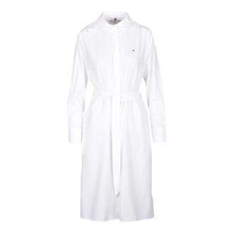 Tommy Hilfiger Kleedjes, Dames, Wit, 3Xl, Katoen, Damesjurk