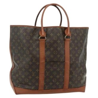 Louis Vuitton Pre-owned Tote Bags, female, Brown, Size: ONE SIZE Pre-owned Sac Weekend GM Tote Bag