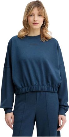 Patrizia Pepe Sweatshirt - Dames - Sweatshirts - Blauw - S - Polyester - Hoodies & sweatvesten