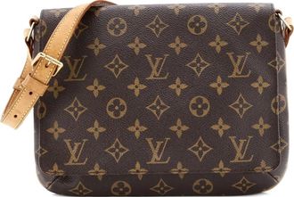 Louis Vuitton Musette Tango Monogram canvas schoudertas - Bruin