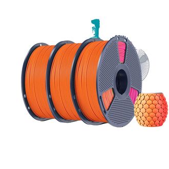 OEM Filamento Para Impresora 3d, Degradado Bicolor, Acabado Mate, Rojo Anaranjado
