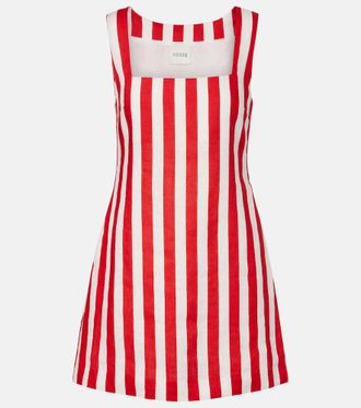 Poss&eacute; Vestido corto Alice de lino a rayas
