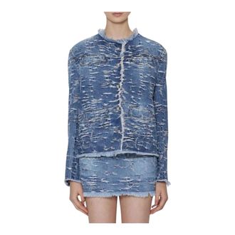 John Richmond Dames, Jassen, Blauw, Maat: S Denim