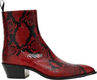Bally Gaiman 6303991 Mens Ruby Animal Print Leather Boots