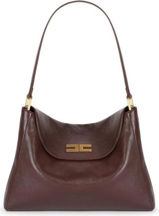 Elisabetta Franchi Avenue Bag Medium Hobo - Dames - Schoudertassen - Bruin - ONE Size - Leer - Tassen