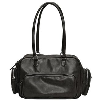 Generic Shoulder Bag for Women with Multi-Pockets Tote Bag PU Leather with Zipper Underarm Bag Handbag for Work Travel (Black)