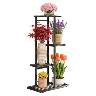 OEM Soporte Para Plantas, Dise&ntilde;o De Varios Niveles, Construcci&oacute;n De Metal Duradera, 4 Niveles De Hierro
