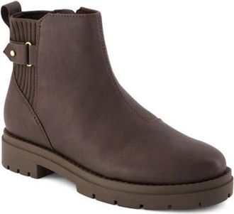 Toms Leather Chelsea Bootie in Dark Brown at Nordstrom, Size 8.5