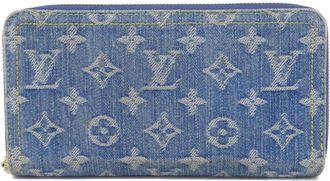 Louis Vuitton Blue Denim Long Wallet (Bi-Fold) (Pre-Owned)