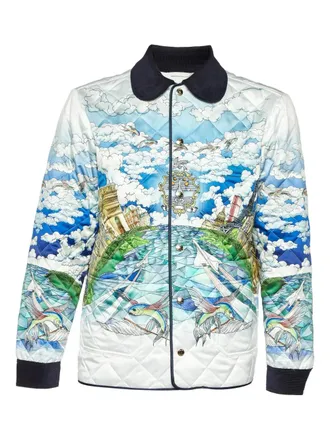 Casablanca Nautical City quilted jacket - White