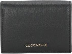 Coccinelle Metallic Soft Kleine Portemonnee - Dames - Accessoires - Zwart - Maat: ONE Size Zijde