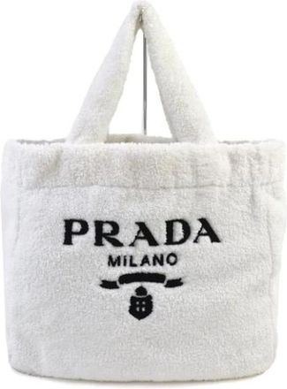 Prada Pre-owned Tote Bags, female, White, Size: ONE SIZE Pre-owned Vintage Tote Bag