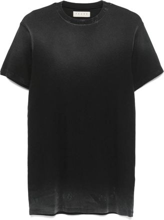 Paura Ribgebreide Tee - Heren - T-shirts - Zwart - M - Katoen - Tops