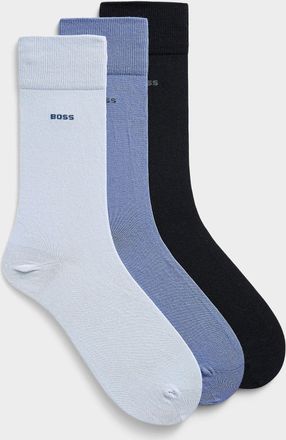 BOSS Mens Black dress socks 3-pack
