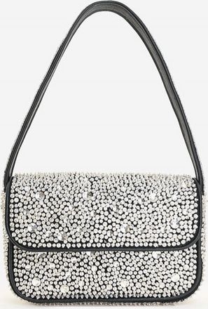 America & Beyond Womens Moonlit Glam Shoulder Bag In Diamond & Black