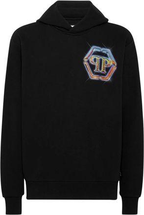 Philipp Plein Hexagon Hoodie - Heren - Hoodies - Zwart - L - Katoen - Hoodies & sweatvesten