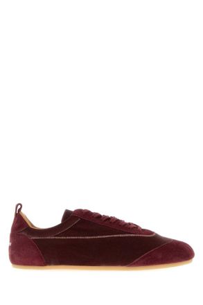 Jil Sander Red Lace-up Sneakers