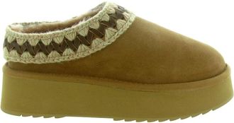 Mou Schoenen, Dames, Bruin, 37 EU, Wol, Platform Suede