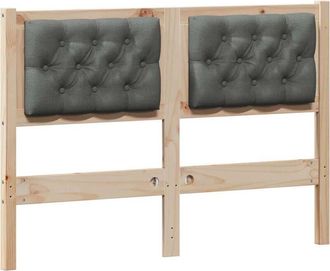 vidaXL Cabecero Otro Negro Y Gris Oscuro 135 Cm Madera Maciza De Pino Vidaxl