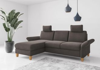 HOME AFFAIRE Ecksofa »Rochelle, L-Form« wahlweise mit Armteilverstellung, Bettfunktion und Bettkasten