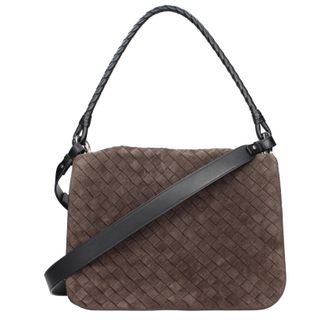 Bottega Veneta Herrens Umh&auml;ngetaschen Wildleder Braun/Dunkle Schokolade