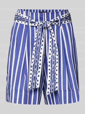 Marc Cain Bermudas mit Bindeg&uuml;rtel und Eingrifftaschen in Royal, Gr&ouml;&szlig;e 34