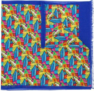 Billionaire Boys Club Womens Surf Board Print Scarf Ss20 M