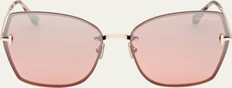 Tom Ford Nickie Metal Butterfly Sunglasses