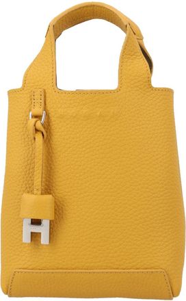 Hogan Neutral Structured Silhouette Letter Charm Handbag