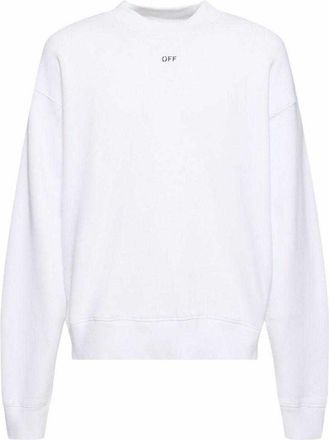 Off-white Unisex Postzegel Sweatshirt voor volwassenen (Wit)