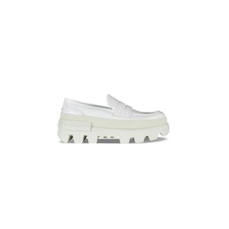 Moncler Schoenen, Dames, Wit, 39 EU, Leer, Maxence Loafer