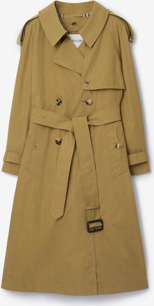 Burberry Long Canvas Fitzrovia Trench Coat with Warmer, Size: 02