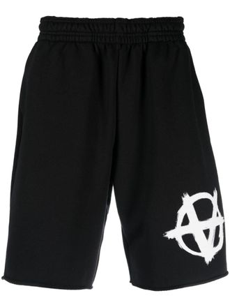 VETEMENTS Shorts met logoprint - Zwart