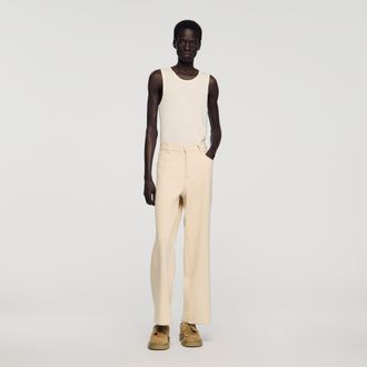 Sandro Wide-leg cotton trousers