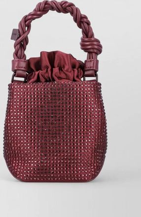 Ganni bou mini crystal-embellished bucket bag