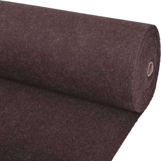vidaXL Alfombra Marr&oacute;n 1,2 X 15 M Poli&eacute;ster Vidaxl