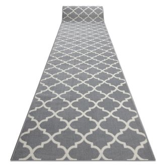 RugsX RugsX Bcf Morad Runner in Grey | Size: 120 cm x 450 cm