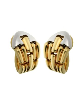 Bulgari 18K Two-Tone Clip-On Hoops (Authentic Pre-Loved)