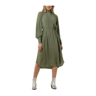 Bruuns Bazaar Kleedjes, Dames, Groen, S, Polyester, Lilli Lyra Midi Jurk