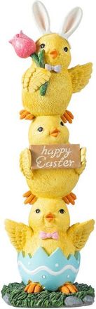 Glitzhome Easter Resin Stackable Chickens Table Decor in Yellow at Nordstrom, Size Medium