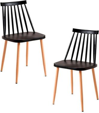 Regalos Miguel Regalos Miguel - Packs Sillas Comedor - Pack 2 Sillas Bik - Negro