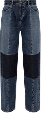 Jil Sander Jeans met Stikdetails - Dames - Loose Fit Jeans - Blauw - W28 - Denim - Jeans