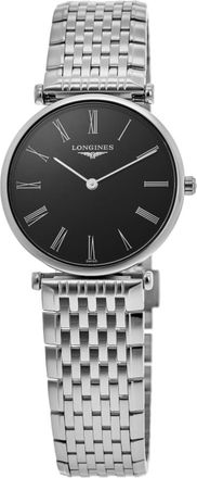 Longines La Grande Classique Quartz Black Dial Stainless Steel Womens Watch L4.512.4.51.6